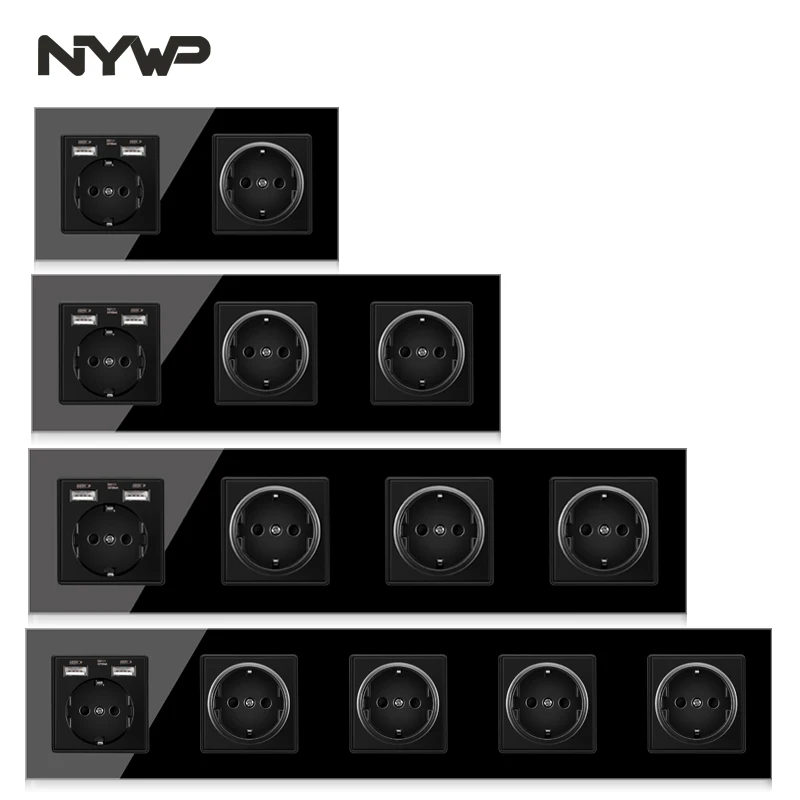 Штепсельная Вилка NYWP европейского стандарта с 3 рамами 16 А заземляющая розетка