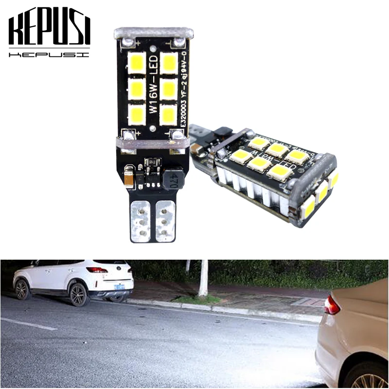 2PCS T15 W16W 921 912 Super Bright 2835 SMD LED CANBUS NO OBC ERROR Car Backup Reserve Lights Bulb Tail Lamp Xenon White | Автомобили и
