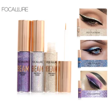 

Focallure brand makeup glitter eyeliner gel waterproof long lasting diamond shimmer liquid eyeliner blue gold silver FA46