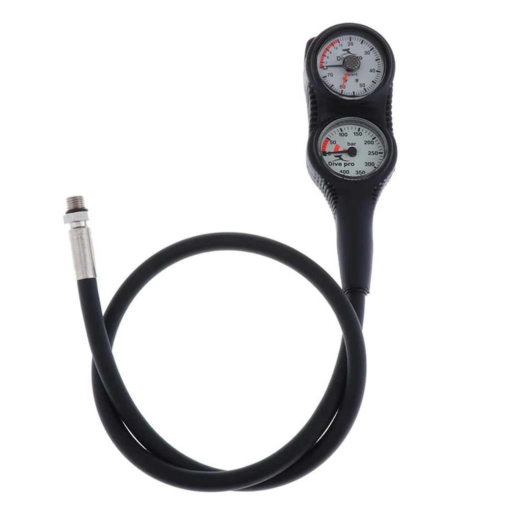 Premium Diving Console Scuba Dive Pressure Gauge 400 Bar Depth Checker