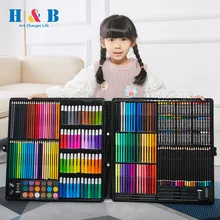 H& Amp; B288 штук детская живопись подарочный набор ручек коробка для рисования инструмент окрашенные Обучающие принадлежности карандаш фломастеры Изобразительное искусство
