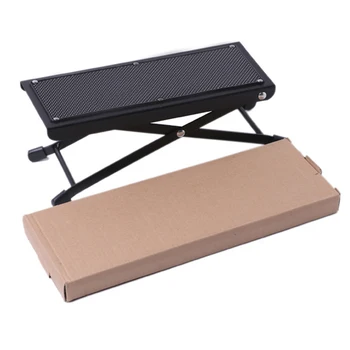 

Guitar Foot Rest Universal Metal Folding Guitar Footstool Rest Anti-Slip Stand Height Adjustable Foot Rest Stand Footboard