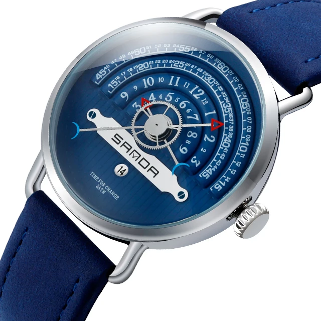 Sanda Luxury Brand Men Watch Waterproof Leather & Mesh Steel Quartz Male Chronograph Military Clock Wrist Relogio Masculino 2020 