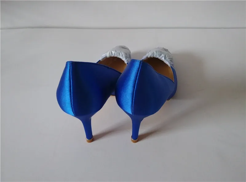 Г., модная брендовая обувь пикантные женские туфли-лодочки обувь на высоком каблуке элегантные модельные туфли на тонком каблуке, с пряжкой, стразы - Цвет: Blue 8cm