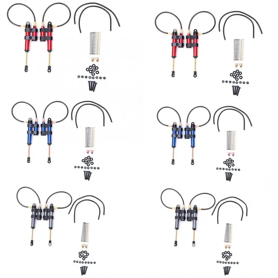 2 шт. металлический RC амортизатор с пружинным репликатором аксессуары Запчасти подходят для SCX10/D90/TRX4 1/10 RC Гусеничный автомобиль