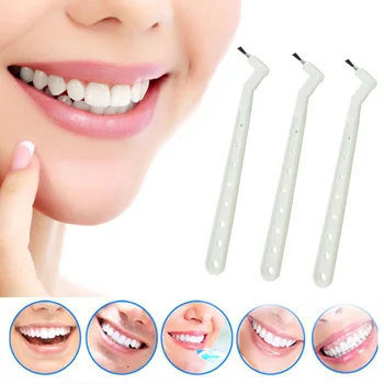 

Dental 2 Brush Handle & 100 Replaceable Brush Head Dental Coating Handle Hair Brush Head Can Be Replaced Tooth Care