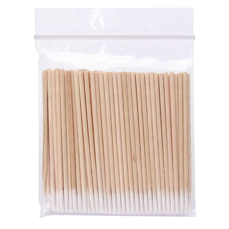 

1000pcs Wood Cotton Swab Cosmetics Permanent Makeup Health Medical Ear Nose Cleaning Sticks Buds Tip Wood Cotton Head Swab