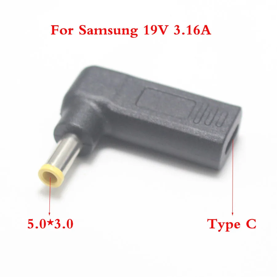 1xPD адаптер питания для ноутбука, разъем постоянного тока, usb type C, женский и мужской разъем, конвертер для lenovo, для Asus, зарядное устройство для ноутбука - Цвет: 5.5x3.0 For Samsung