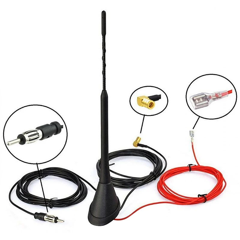 12V автомобильное радио DAB AM/FM антенна на крыше антенна усилитель сигнала черный