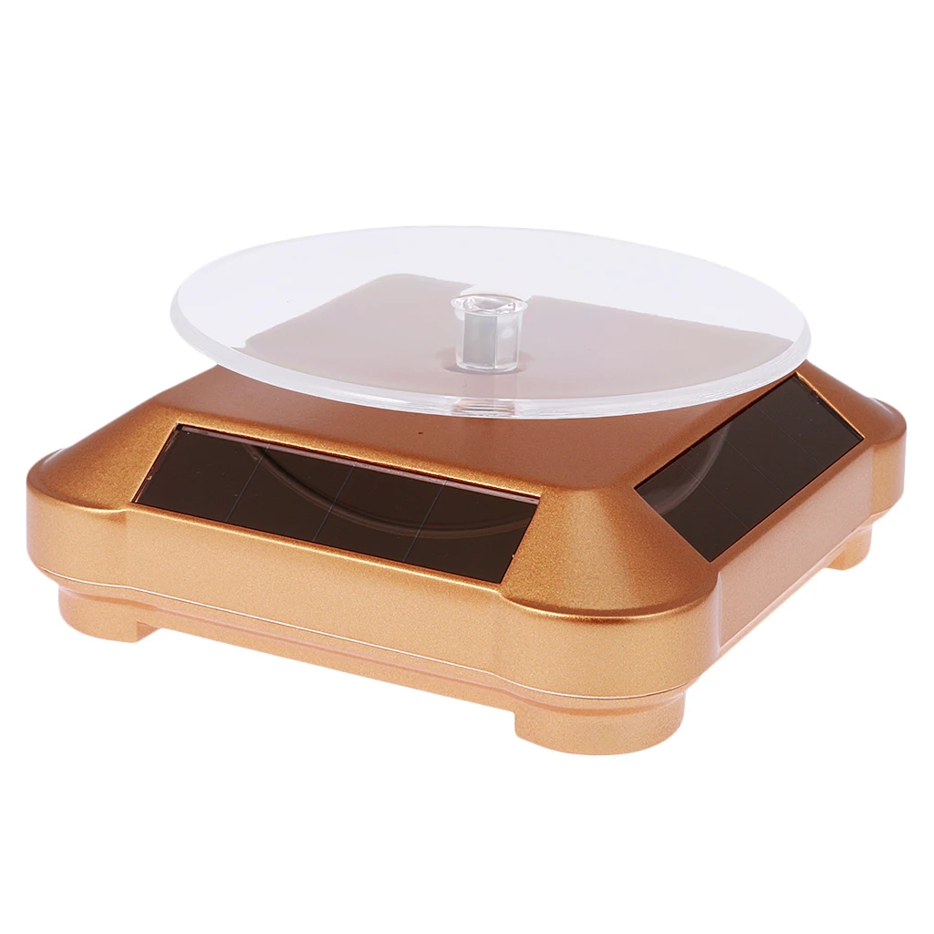 360 Rotating Display Stand Base Rotary Turntable - Solar/Battery Powered, 4 Colors for Choose