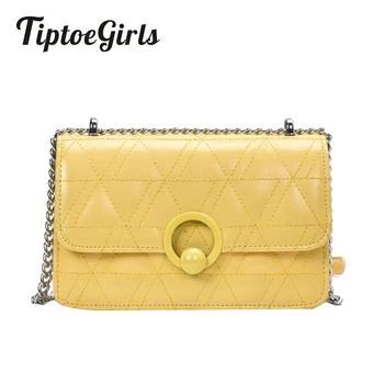 

2020 Threads Women Shoulder Bag Korean Fashion Casual Plaid Chain Messenger Bag Famous Classic Brand Crossbody Metal Chains Bags