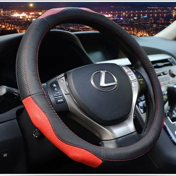 

Sport car steering wheel cover case for lexus rx300 gx470 lx470 is200 car genuine leather accessories