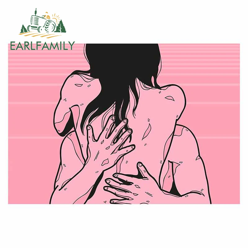 EARLFAMILY 13 см x 9 3 человека снова Виниловая пленка для оклеивания автомобилей Assessoires