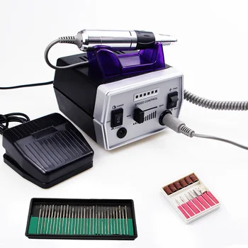 

35000 RPM Powerful Electril Nail Drill Machine Nail File Milling Cutters Accessories with 30pcs Nail Bit Manicure Tool Kits