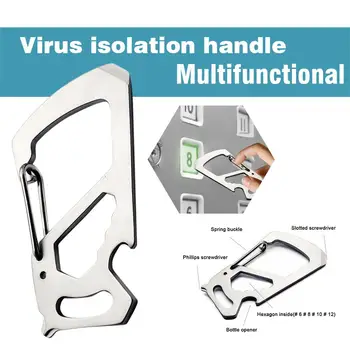 

EDC No Touch Open Door Assistant Portable Press Elevator Button Tool Hygiene Hand Tool Anti Germ Door Handle Assistant