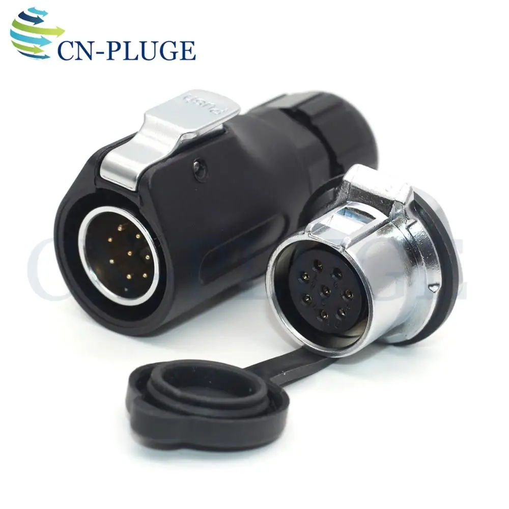 XHP20 8 Pin IP67 Waterproof Bulkhead Electrical Connector Adapter Solar Male Plug Female Socket Industrial AC DC Power Supply |