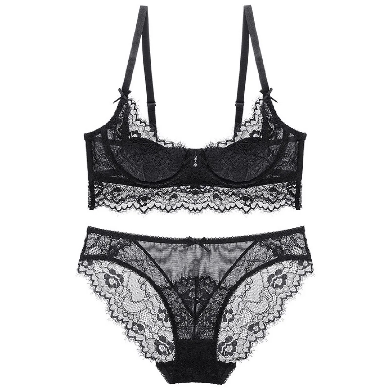 Lace Lingerie Set Sexy Women's Underwear Transparent Bra Party Sets ...