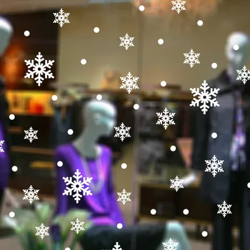 

Best Selling New Christmas Snowflake Shop Window Glass Background Wall Decoration Wall Sticker