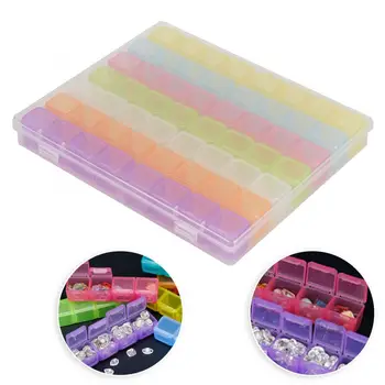 

56 Grids Nail Art Storage Box Sequin Rhinestone Small Accessory Organizer Container Case (Colour) Nail Rhinestone Beads Box
