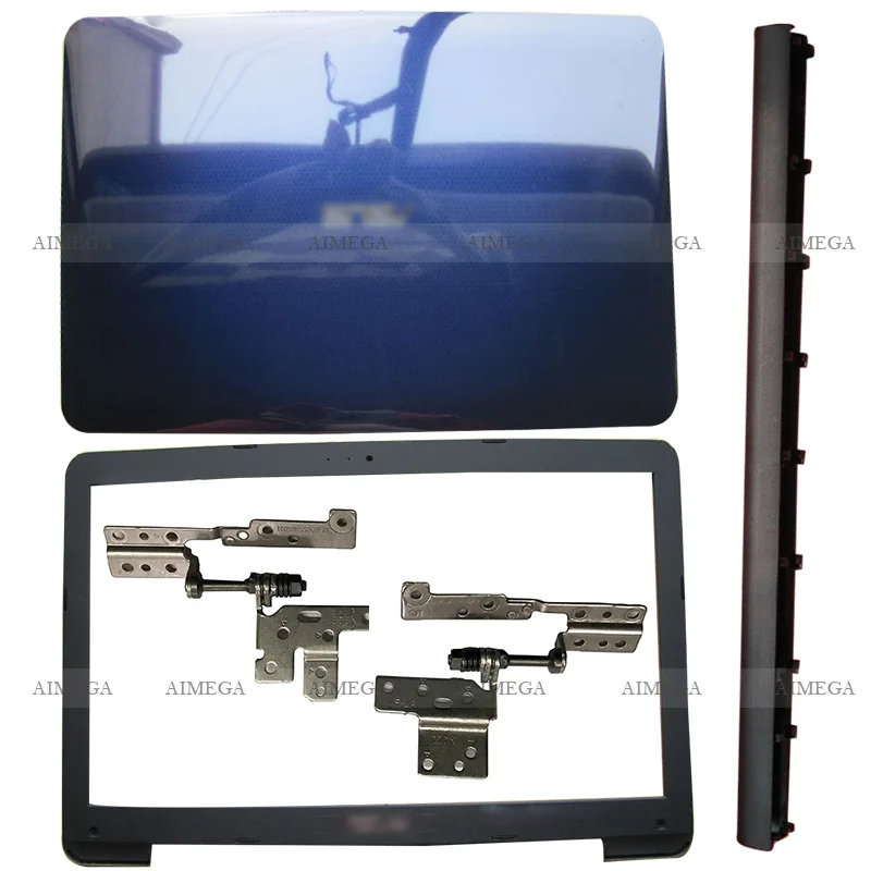 NEW For ASUS A555 X555 K555 F555 X554 F554 K554 W519L VM590L Laptop LCD Back Cover/Front Bezel/Hinges/Hinges Cover Black Blue