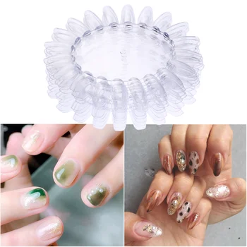 

10pcs Practical Transparent Portable Nail Art Practice Nail Polish Color Chart for Girls Women Female