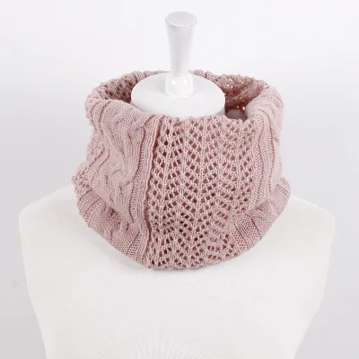Женский зимний шарф-снуд, теплый кашемировый модный вязаный шарф-дымоход, мужской шарф, мягкий одноцветный шарф с кольцом - Цвет: 4