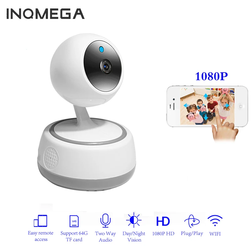 INQMEGA Full HD Wireless IP Camera Wifi IP CCTV Camera Wifi Mini Network Video Surveillance Auto Tracking Camera IR Night Vision