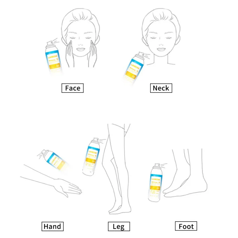 Солнцезащитный спрей, отбеливающий спрей для кожи, Осветляющий солнцезащитный крем для лица и тела, увлажняющий крем для ухода за кожей лица
