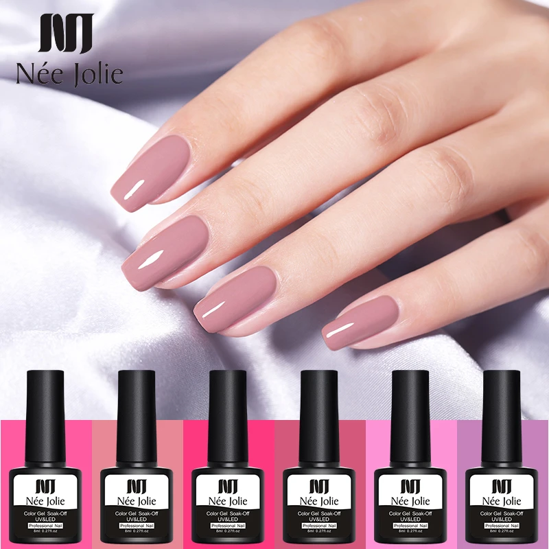 nee jolie esmalte de gel para unas serie purina rosa necesita lampara led 18 colores gel uv de un solo disparo 8ml