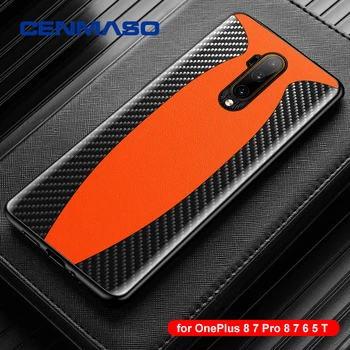 

For Oneplus 8 7T Pro Case Carbon Luxury Fiber Leather Splice Cover for Oneplus 8 7 T Pro 5G 6T Case Super Sports Car Design Case