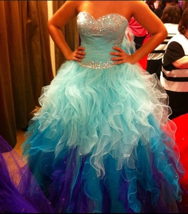 

Actual Image Sweet 16 Quinceanera 2019 Sweetheart Organza Party Prom Debutante Gowns Custom Make Free Shipping bridesmaid dress