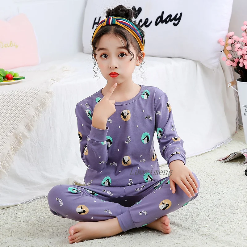 Teens Girls Pajamas Sleepwear Set Toddler Girl Clothing Suit Cartoon Animal  Clothes Pyjamas Kids Child Autumn Winter Nightwear