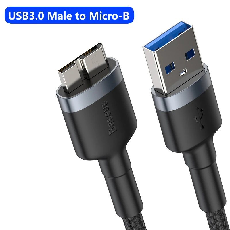 Baseus USB кабель-удлинитель USB3.0 кабель к USB3.0 Micro B для ноутбука компьютер Samrt ТВ набор мобильный телефон OTG USB кабель-удлинитель - Цвет: USB Male to Micro B