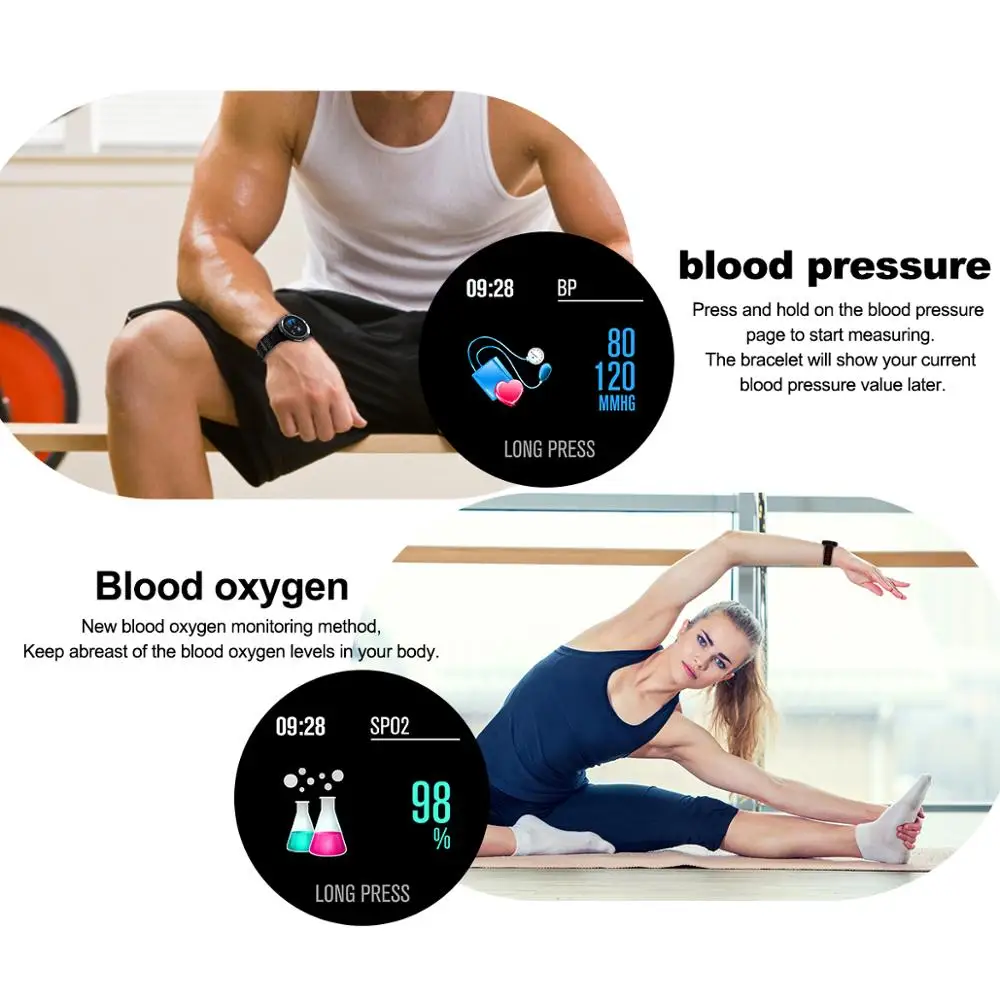 Смарт-часы GEJIAN для мужчин и женщин для бега фитнес-трекер монитор сердечного ритма спортивные IP67 водонепроницаемые IOS Android спортивные смарт-браслет