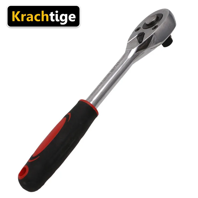 Krachtige 1/" Трещоточный ключ 24 зубца CR-V быстросъемный профессиональный ручной инструмент квадратный ключ