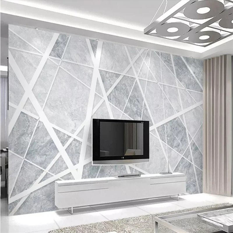 

Bacal 3D wallpaper mural series Northern Europe contracted style marble grain abstract geometry golden TV background wall papel