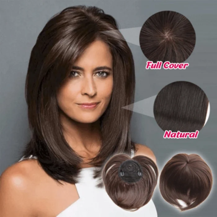 Шелковистый зажим для волос верхний парик Термостойкое волокно для наращивания волос для женщин JS11