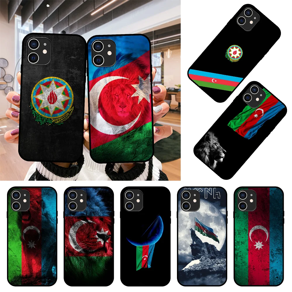 Phone Case For Apple IPhone 12 Mini 11 Pro XS MAX 7 8 6S X XR Plus 2020 Black Cover Prime 3D Hoesjes Azerbaijan buta flag | Мобильные