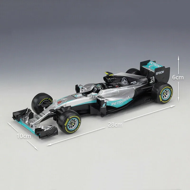 

1:18 Nico Rosberg Mercedes F1 W07 Hybrid #6 Metal Racing Vehicle Diecast Pull Back Cars Model Toy Collection Xmas Gift