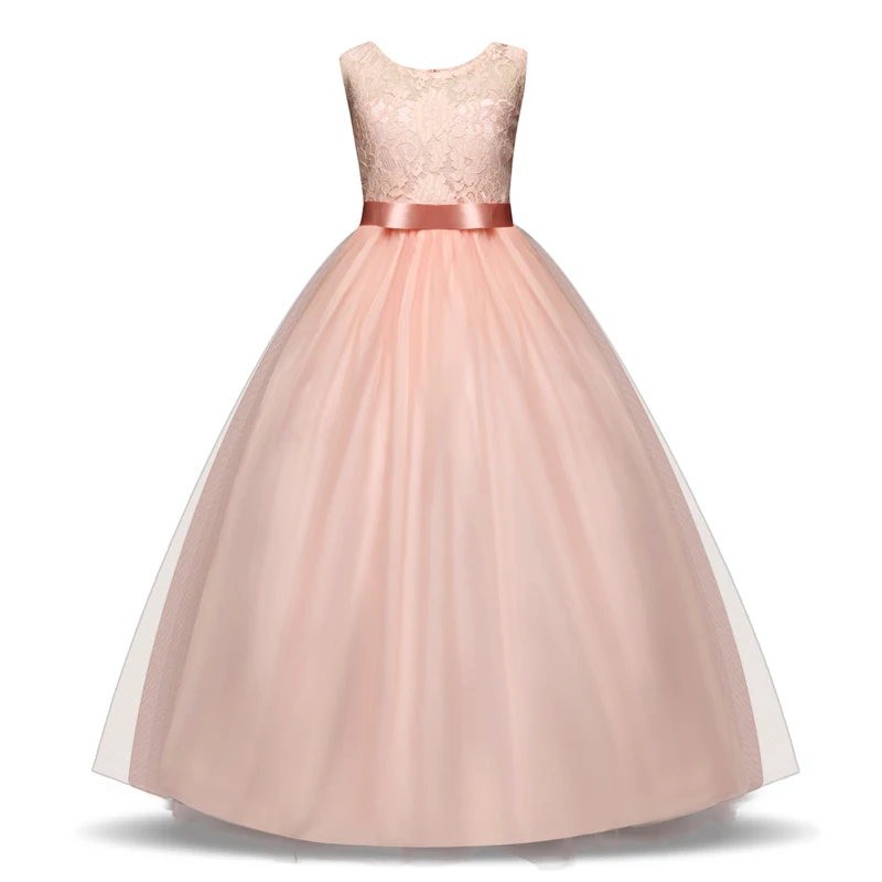Новые платья принцессы для От 6 до 14 лет девочек-подростков; элегантная детская одежда для дня рождения, вечеринки, свадьбы; платье для девочек; Детские Вечерние платья; vestido - Цвет: Dress3 Pink