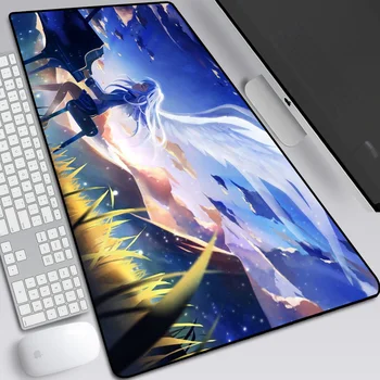 

Angel beats Large Pad Mouse Mat Anime Print Computer Gamer Locking Edge Mousepad Keyboard Mice 30x80cm