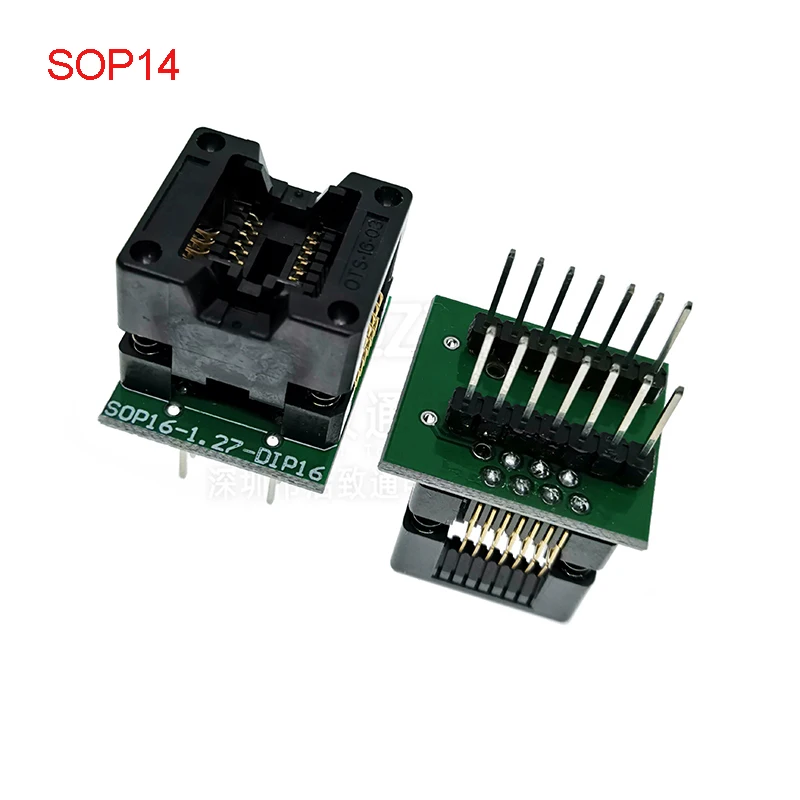 Processor Socket SOP8 Burn-in Socket 14/16/18/20/24/28 to DIP Wide and Narrow Body Chip Adapter IC Conversion Test Seat