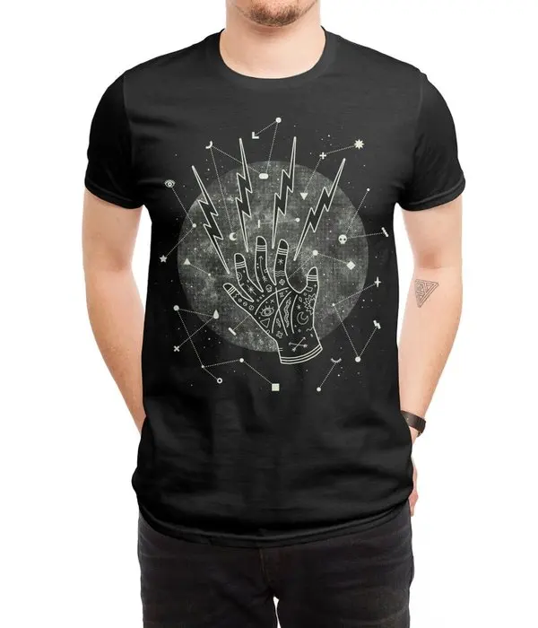 New Men Casual Printed T shirt Moonlight Magic Short Sleeve T-shirts Tee Tops |
