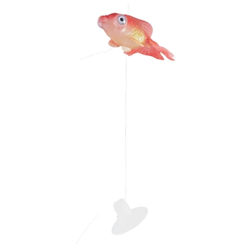 

Aquarium Small Suction Cup Artificially Floating Goldfish Ornament Red