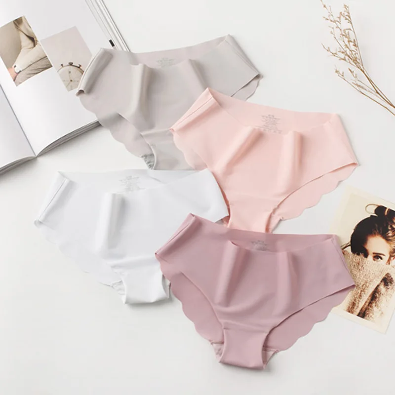 CXZD Seamless Panty Set Underwear Female Comfort Intimates Fashion Female large size one-piece seamless Low-Rise Briefs Lingerie (2)