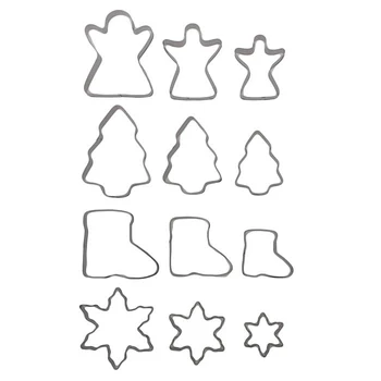 

A set of molds for cutting cookies 7 × 1.5 cm "New Year", 12 pcs