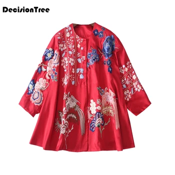 

2020 chinese qipao top lady satin cheongsam top costume traditional oriental retro qipao shirt women elegant loose hanfu blouse