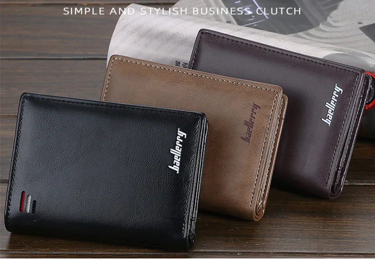 Fashion Men Wallets Name Engraving Zipper Card Holder High Quality Male Purse New PU Leather Coin Holder Men Wallets Carteria