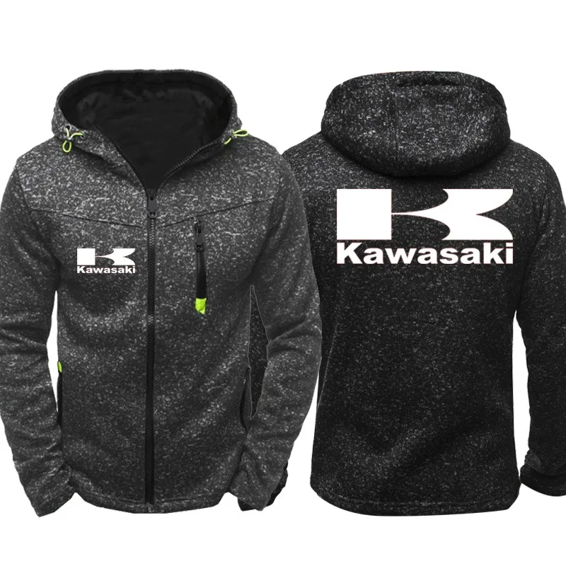 

2018 Men's High Quality Men's Kawasaki Race Motorcycle Clothing Knight Pullover Sweatshirt Casual Hoodie black