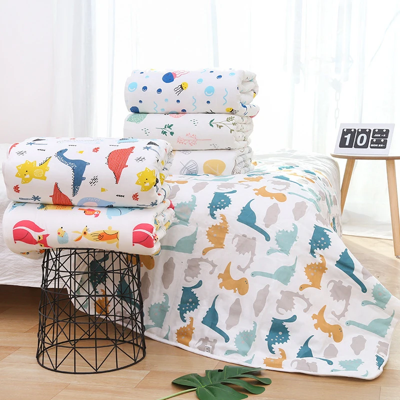 Baby quilt Crib Swaddle Blankets cotton Bedding Newborn quilts Cot Crib bedclothes cartoon animal 110*110cm